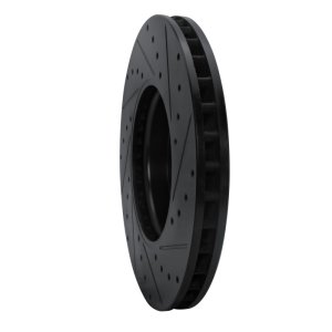 Mercedes-Benz A220 Brake Rotor (1) - Front Left - R1 Concepts - Drilled & Slotted - Black - `19-`26 Mercedes-Benz A220 Brake Rotor (1) - Front Left - R1 Concepts - Drilled & Slotted - Black - `19-`26